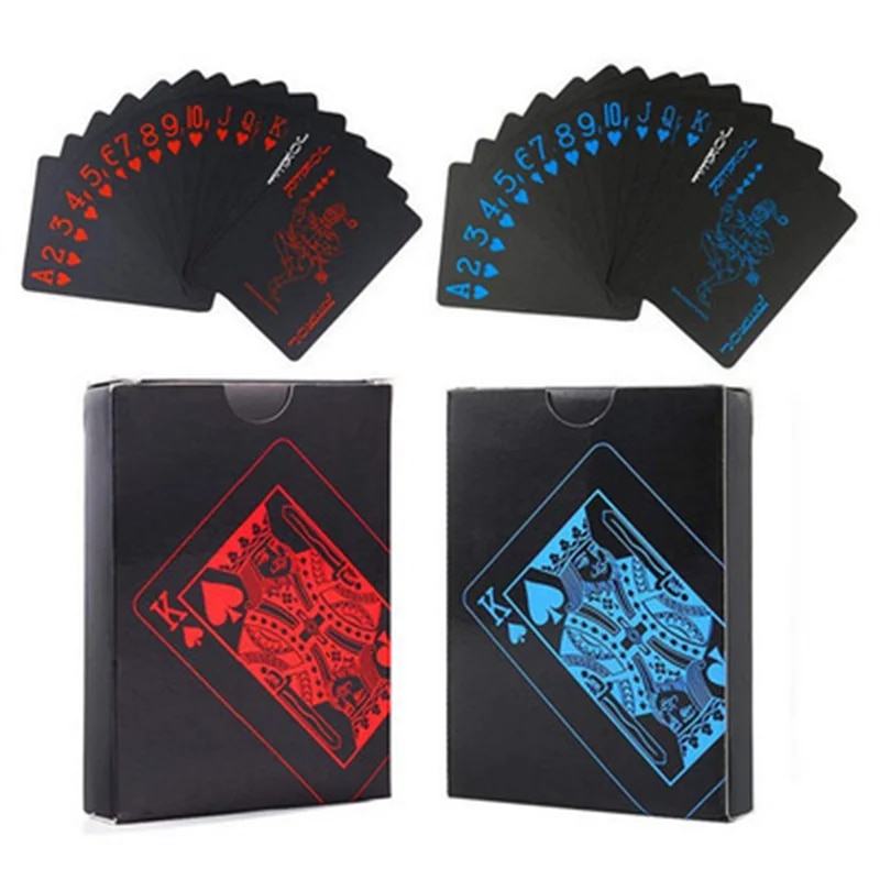 Board Game With Chips - Waterproof, Pure Black, Wear-resistant And Durable
