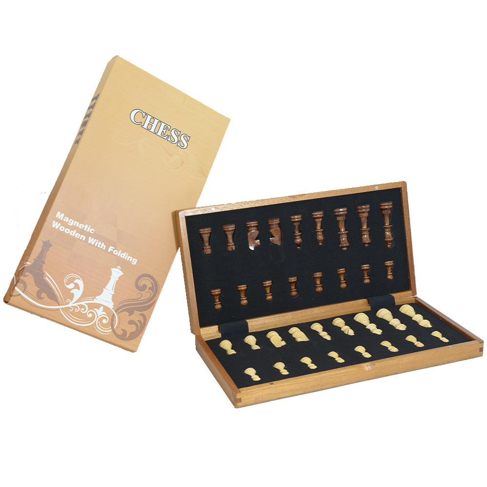 Magnetic Wooden Folding Chess  - Magnetic Travel Chess review and price