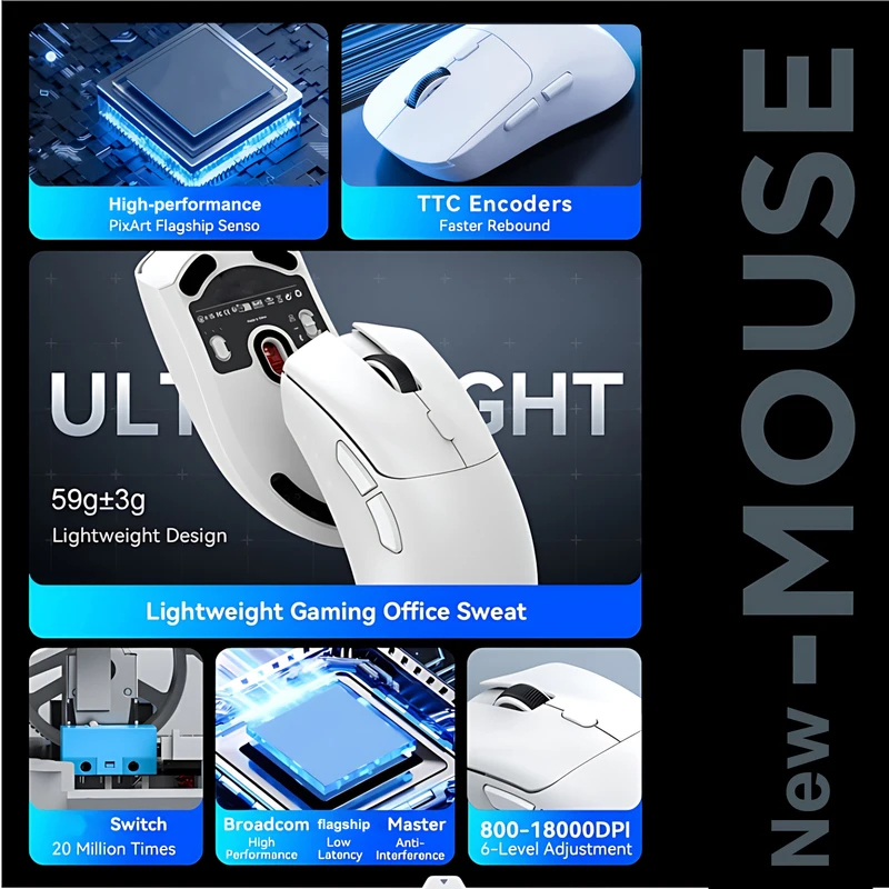 M348 New Superlight Mouse Blue - Board Game With Chips review and price