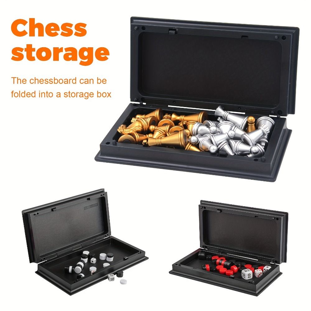 Gold Silver Mini Chess Set Fol - Magnetic Travel Chess review and price