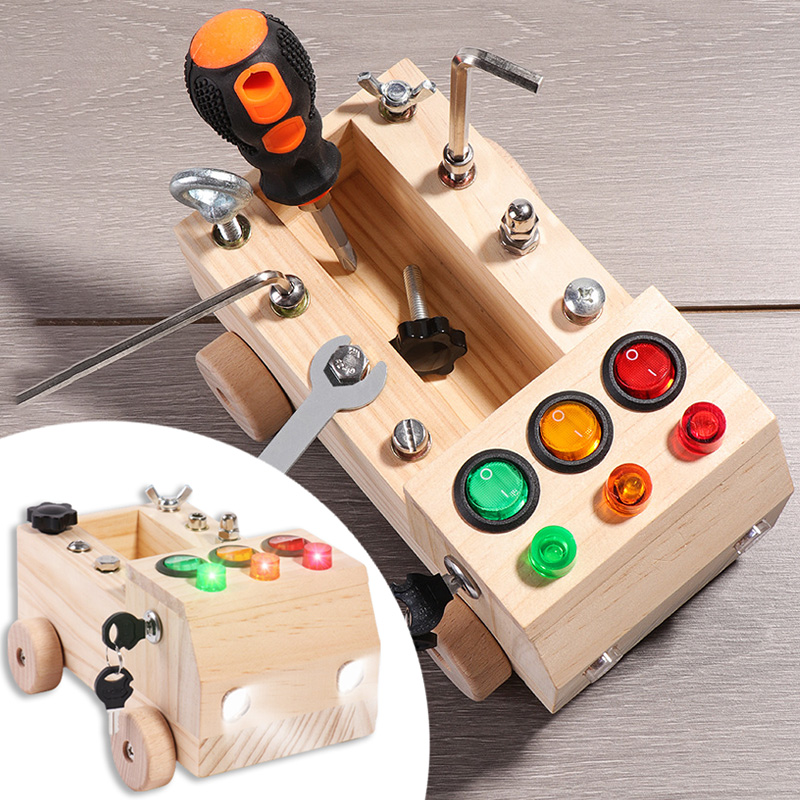 Wooden Montessori Busy Board S - Board Game Organization review and price