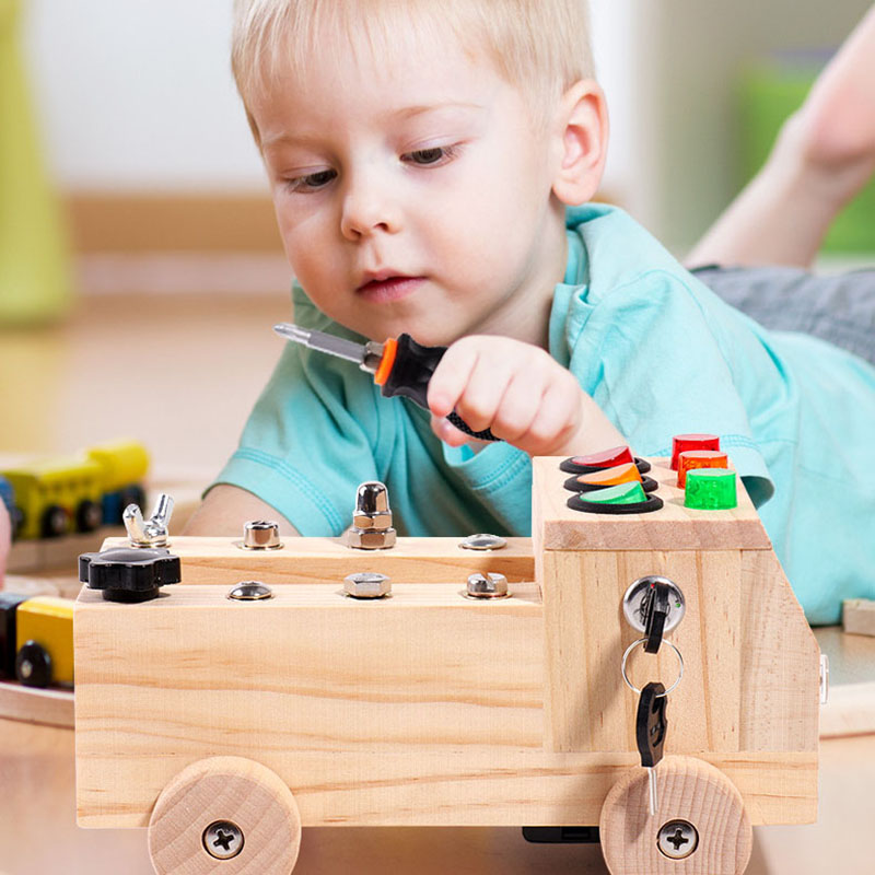 Wooden Montessori Busy Board S - Board Game Organization review and price