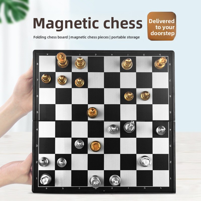 Magnetic Gold Silver Chess Set - Magnetic Travel Chess review and price