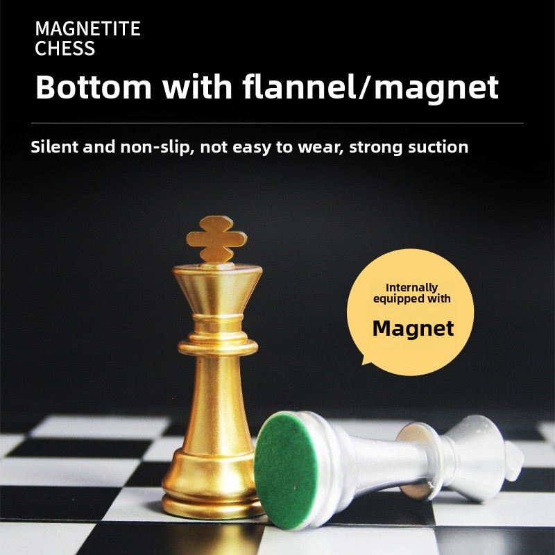 Magnetic Gold Silver Chess Set - Magnetic Travel Chess review and price