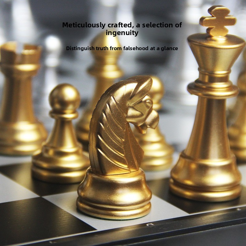 Magnetic Gold Silver Chess Set - Magnetic Travel Chess review and price