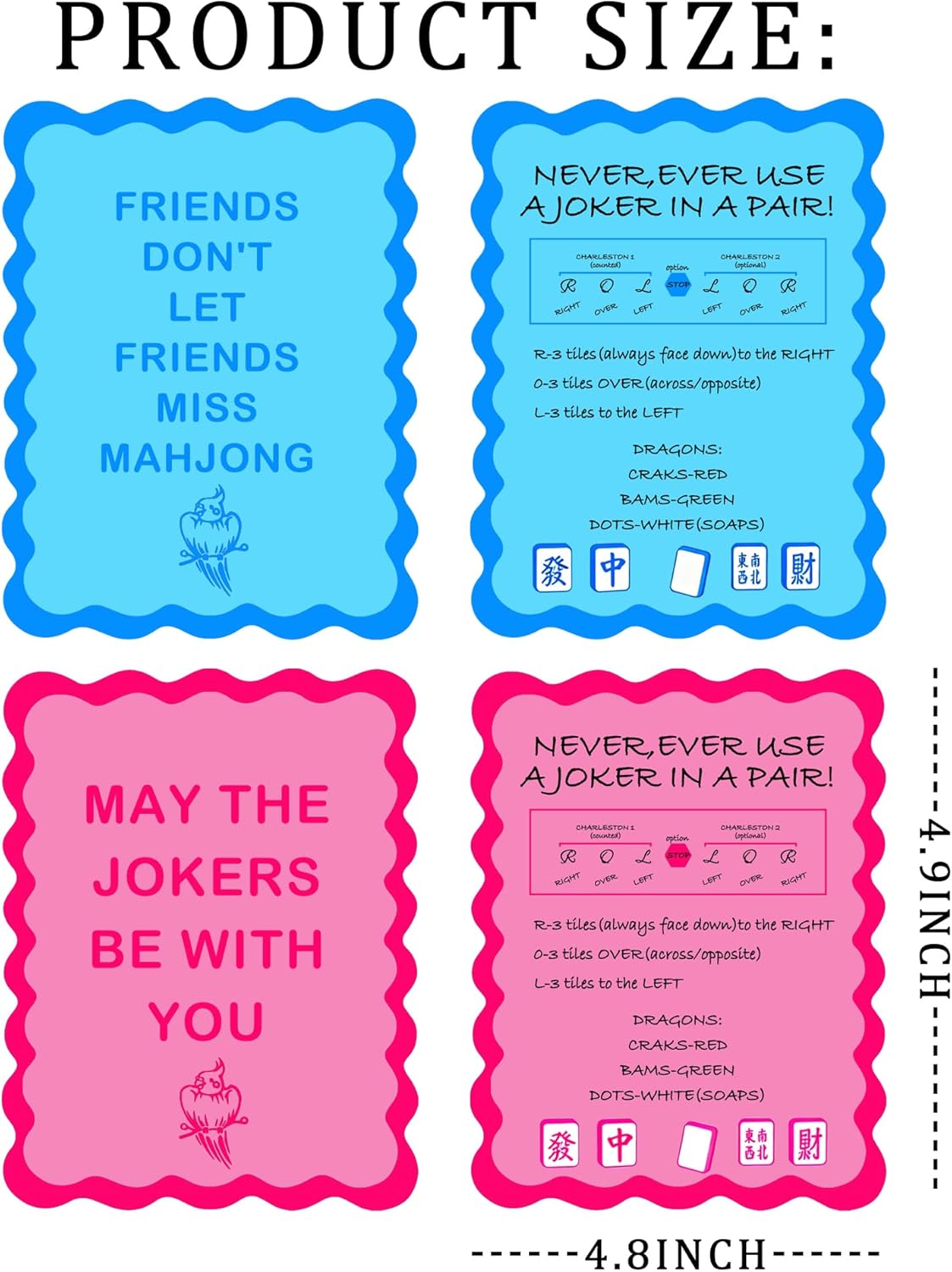 4 Pcs Mahjong Shuffler Cards f - Board Game Mahjong review and price