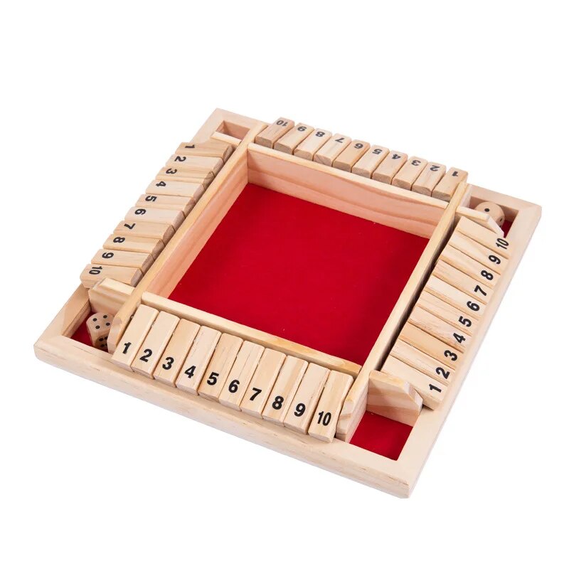 Wooden Dice Board Game Shut Th - Board Game Organization review and price