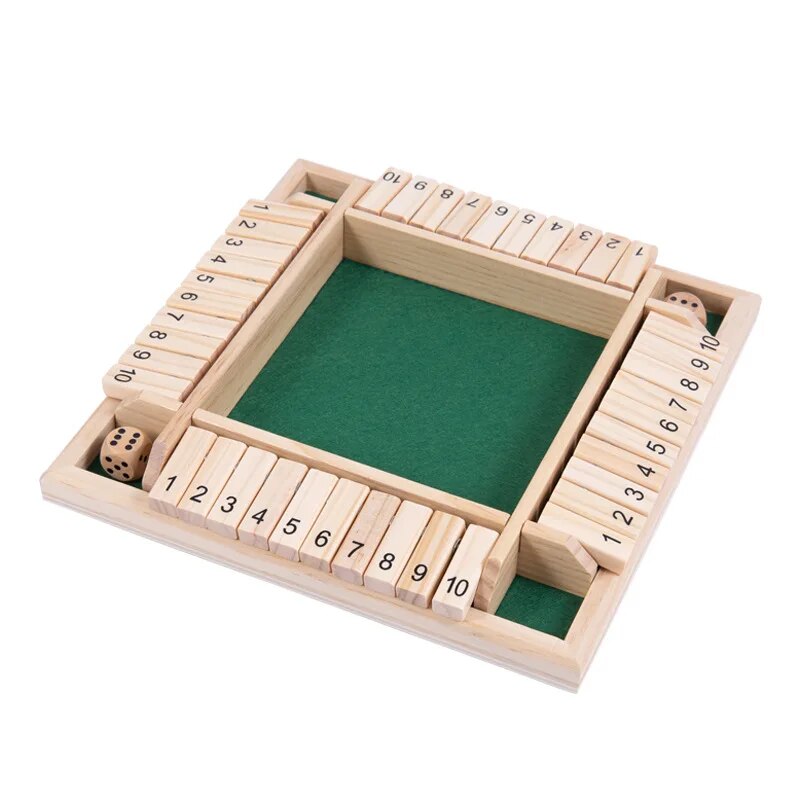 Wooden Dice Board Game Shut Th - Board Game Organization review and price